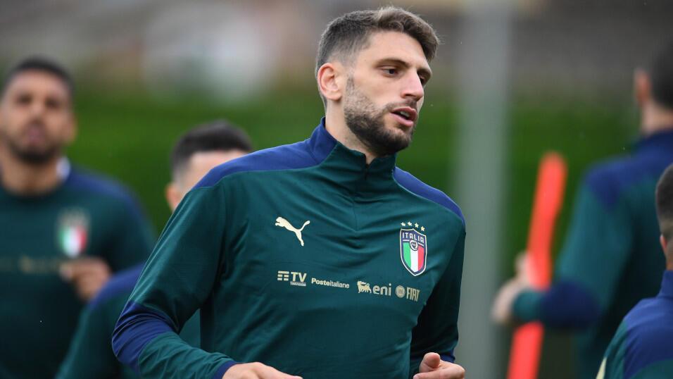 Domenico Berardi training for Italy